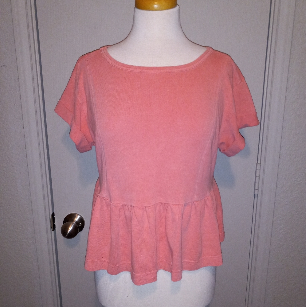 Kimchi Blue Peach Peplum Top